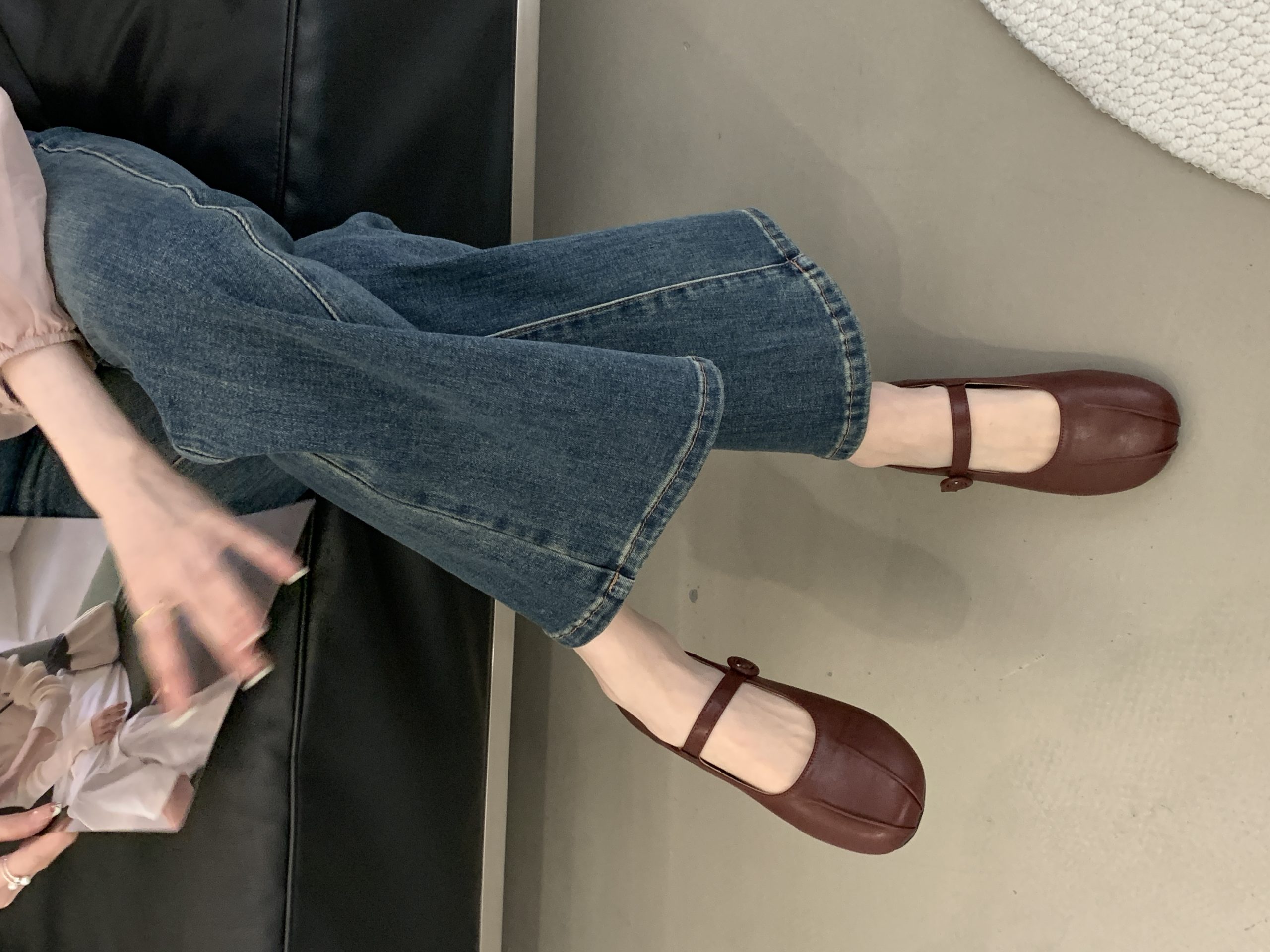 SHIZHUONI Retro Mary Jane Shoes 2025 Spring New Style Soft Sole Casual Women's Loafers - Image 4