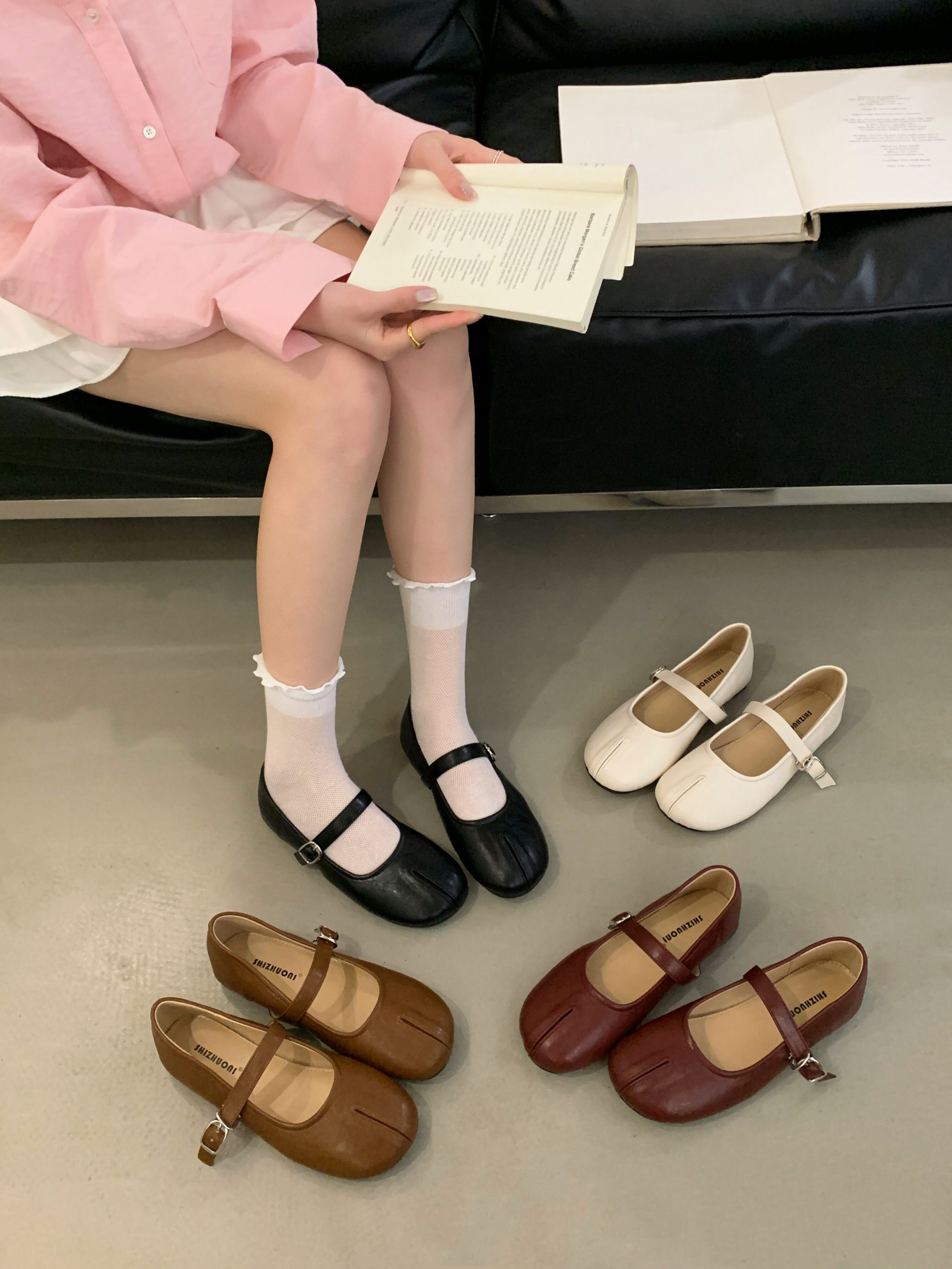 2025 Spring Flat Comfort Mary Jane Shoes for Women - Soft Sole Round Toe Buckle Loafers