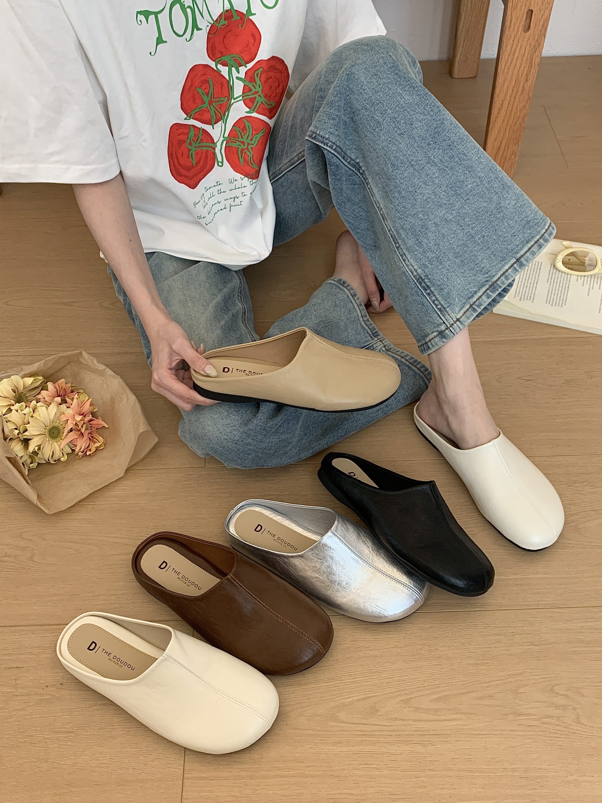 Women's Thick Sole Anti-Slip Mule Slippers with Closed Toe - 2026 Summer